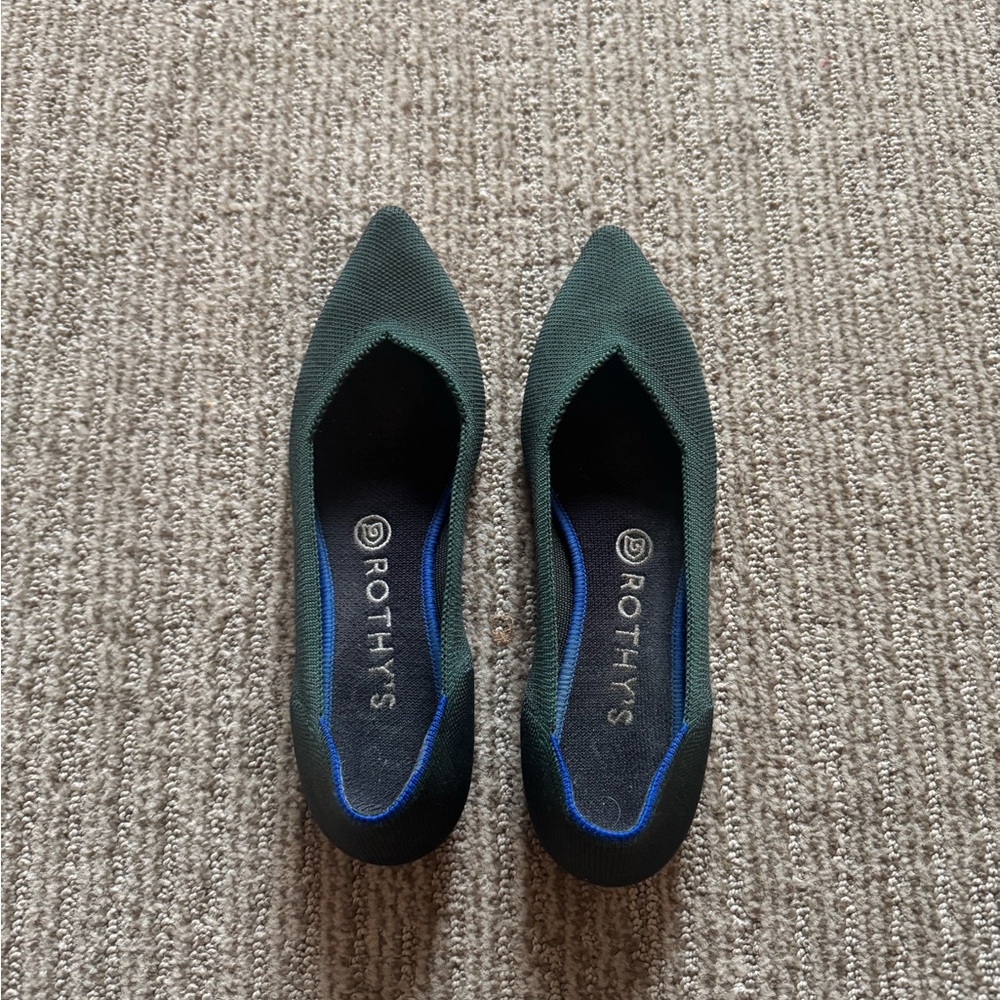 Rothy's Women's Dark Green Flats